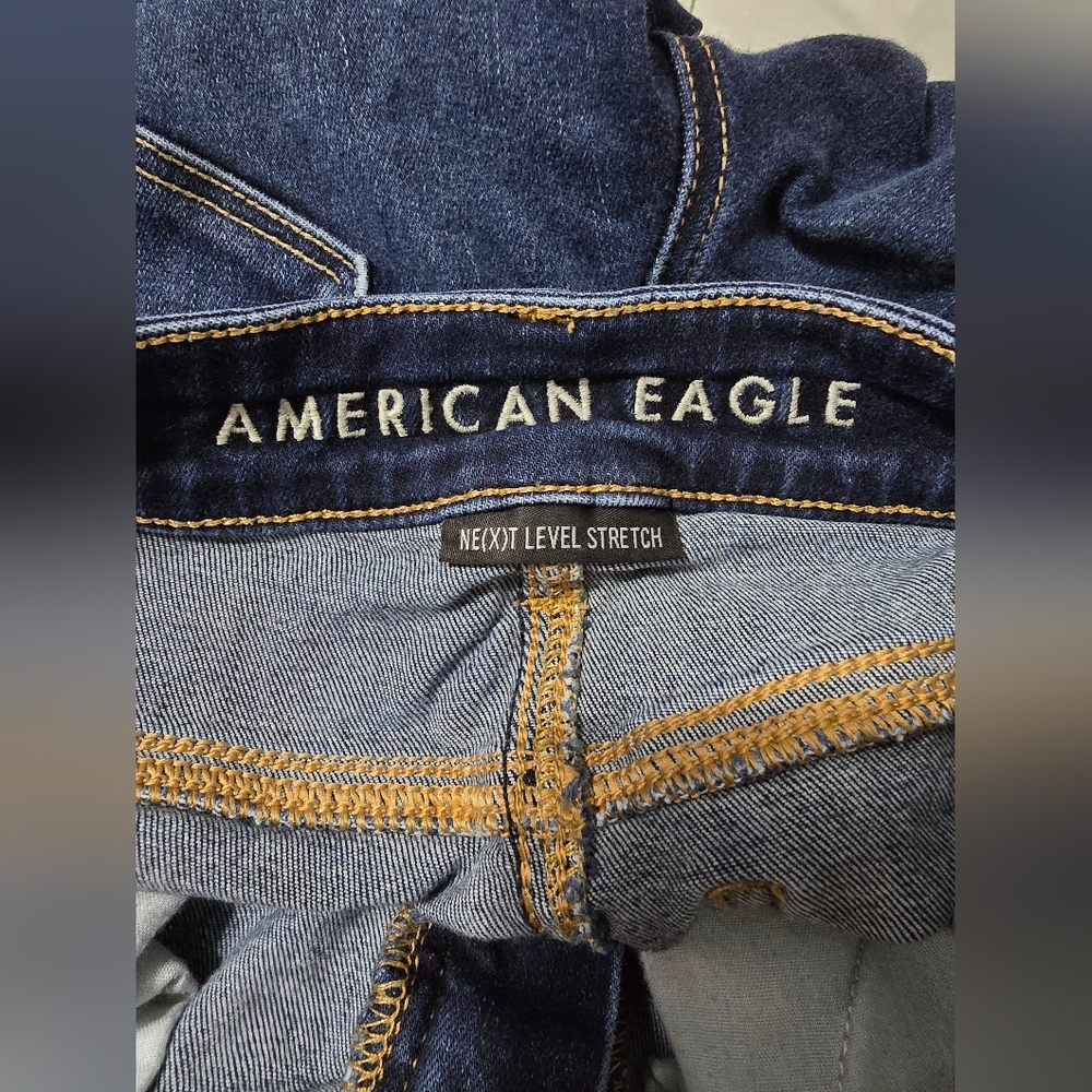 American Eagle Outfitter Navy Blue Jegging Size 2R for Womens Next Level Stretch - Picture 6 of 15